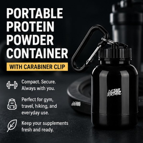 Protein powder storage jar - powder,